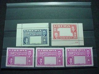 Noblespirit (th1) Liberia Nos.  C68 - 69 Frame Only Trial Color Proof Selection Mnh
