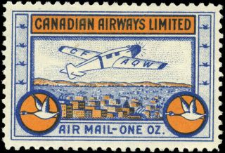 Canada Cl51 Vf Og Hr 1932 Semi - Official 10c Canadian Airways Ltd.