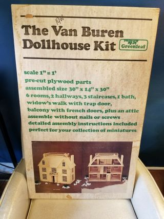 Vintage Greenleaf Huge Van Buren Dollhouse Kit Victorian Mansion Old Stock