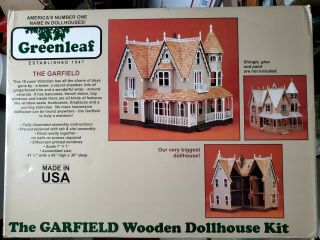 Greenleaf The Garfield Victorian Wooden Dollhouse Kit,  42 ",  Nib 8010,  10 Room
