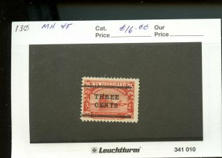 Newfoundland Stamp 130 3 Cents On 35 Cent Red Iceberg Mh Vf Co46