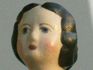 Gail Wilson Tiny Peg Wooden Doll 11 Historical Doll W/box Wrapping Stand 11q4