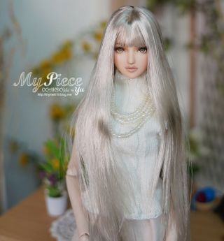 1/6 Fashion Doll Cy Girl Figure Bjd Barbie Ooak Obitsu Head Custom Repaint By Yu