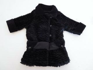 AUTHENTIC RETIRED AMERICAN GIRL DOLL REBECCA ' S WINTER FAUX FUR COAT WITH MUFF 2