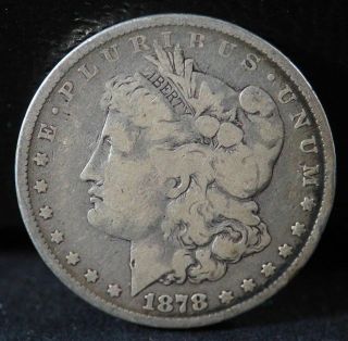 1878 P Morgan Silver Dollar 7 Tf Reverse Of 79 Very Good (vg)