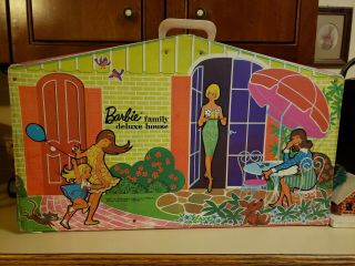 1958 Barbie Family Deluxe House W/handle 26x16x7.  5 See Pictures 4 Full Details