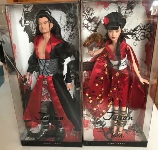 2010 Japan Barbie And Ken Doll.  Nrfb.  Minor Sign Of Wear In The Boxes.