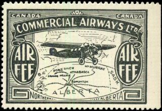 Canada Cl48 Vf Og Nh 1930 Semi - Official 10c Black Commercial Airways Ltd.