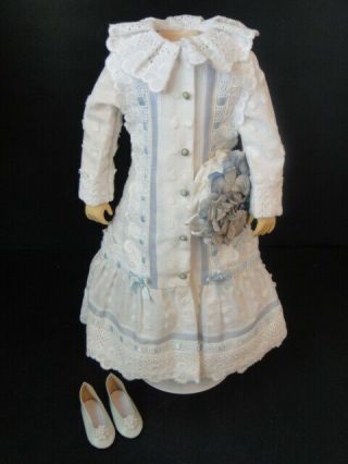 Dress And Hat For Fashion Dolls - Huret Barrois Jumeau - Shoes For - France