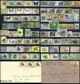 Lesotho Selection Of Part Sets Great Value,  2 Postal Covers 0802