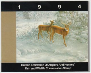 Canada - Ow2 - 1994 Ontario Wildlife Conservation Stamp Booklet - Deer