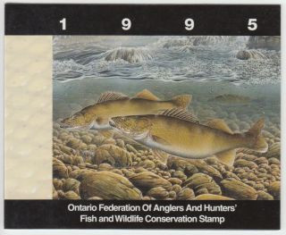 Canada - Ow3 - 1995 Ontario Wildlife Conservation Stamp Booklet - Walleye