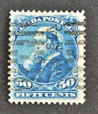 Canada,  Qv,  1893,  50c.  Blue Value,  Sg 116,  Cat £45.