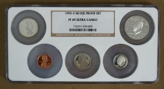 1995 - S Silver Proof Set,  Cent,  Thru Half Dollar Ngc Pf69 Ultra Cameo