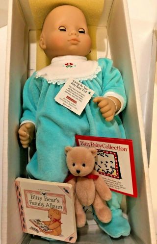 Vintage American Girl Bitty Baby Doll Brown Eyes And Brown Hair Bb2