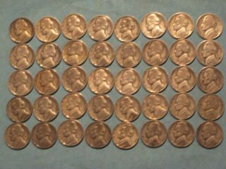 Roll Of 1943 Jefferson War Nickels,  35 Silver,  40 Nickels