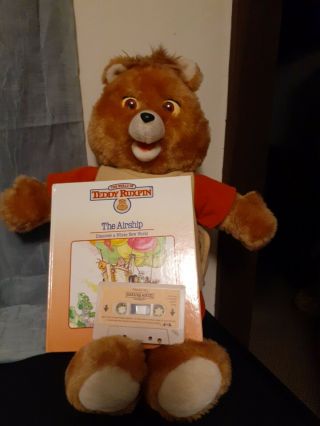 Vintage Teddy Ruxpin 1985 World Of Wonder,  Book And Cassette Tape