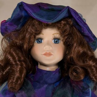 Seymour Mann Collectors Porcelain Girl Doll 16.  5 