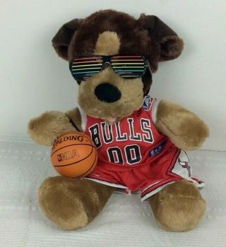 Nba Chicago Bulls Build A Bear Plush Dog Shades Shorts Jersey Ball 14 " F19