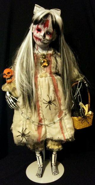 Creepy Horror Scary Ooak 24 " Zombie Skeleton Doll 