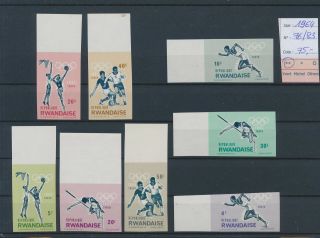 Lk93589 Rwanda 1964 Imperf Sports Olympics Fine Lot Mnh Cv 75 Eur