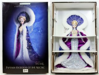 2001 Mattel Bob Mackie Fantasy Goddess Of The Arctic Barbie Doll No.  50840 Nrfb
