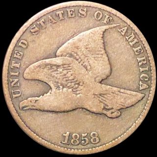 1858 Flying Eagle Cent Lightly Circulated Philadelphia Key Date 1c Copper Coin
