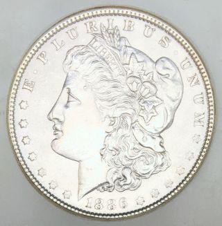 1886 P Morgan Dollar Gem Bu,  Quality Blast White Morgan Nr 13505