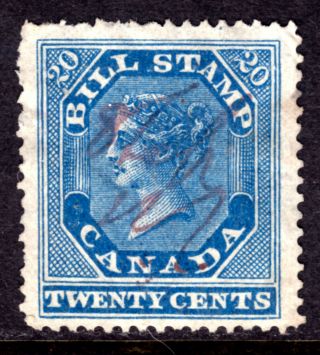 Canada First Bill Issue Fb11 20c Blue,  1864 Perf12½,  F - Vf,
