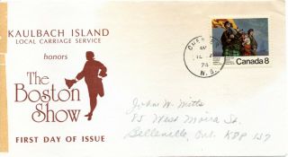 Canada 1974 First Day Cover Kaulbach Island 9c Set Of 7 Birds Ovpt.  Boston Show