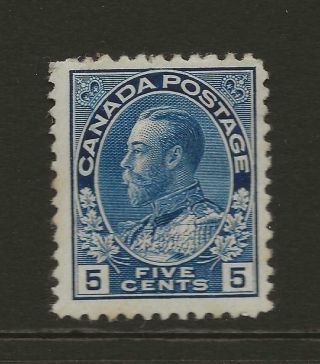1911 - 22 Canada Kgv Sg205b 5c Deep Blue Hinged Cat £70