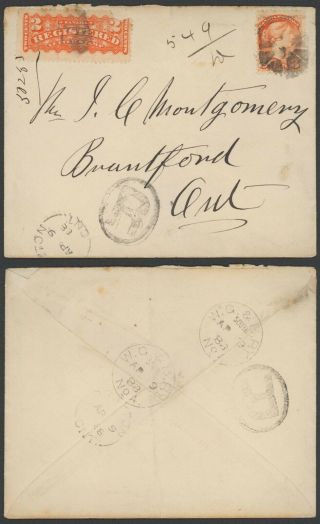 Canada 1888 - Registered Cover To Brantford 28403/7