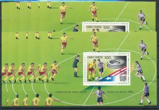 [394] Cape Verde 1994 Soccer 10x Good Sheet Very Fine Mnh