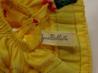 Vntg 1957 Vogue Ginny Doll Yellow Dress & Bloomers For Afnes5th Only