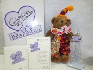 Collectible Bear Co.  By Annette Funicello 12 " Shorty The Clown Bear 187/5000