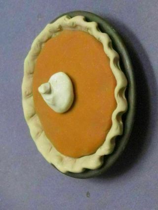 Polymer Clay Sweet Potato/pumpkin Pie Tin Whipped Cream 18 " Doll Sized Addy 4p4