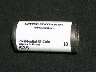 2011 D Denver United States Ulysses S.  Grant Presidential $1 Coins $25 Roll