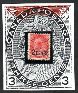 Canada,  Re - Entry,  Sc.  88,  2 Ct On 3 Ct Queen Victoria Numeral