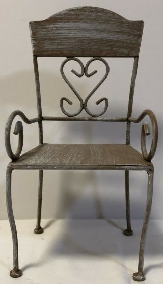 Doll Or Bear Chair,  Wood And Metal Toy Armchair For 18 " Or American Girl Doll