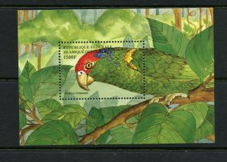 T251 Comoro Islands Birds Parrots Sheet Mnh
