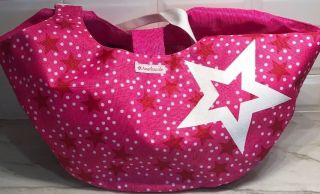 American Girl Two Doll Tote Bag Carrier For Girls Truly Me Pink Stars 18 " X 9 "