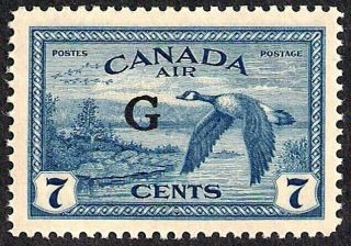 Canada 1950 Geese In Flight Air Post Official Stamp Sc Co2 Mnh