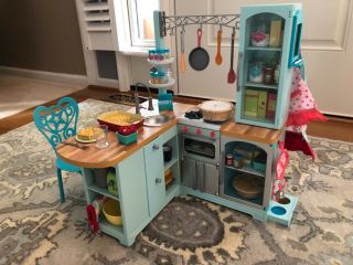 American Girl Gourmet Kitchen Set All Items Incl.  Plus