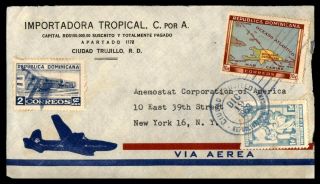 Mayfairstamps Dominican Republic 1953 To York Air Mail Cover Wwc74577