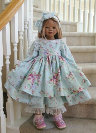 " Blue November " Ooak Dress Set For Himstedt Doll 34 " - 36 " Glorias Garden