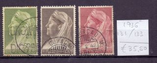 Curacao 1936.  Stamp.  Yt 131/133.  €35.  50