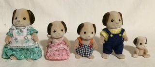 Calico Critters Epoch Sylvanian Families Beagle Dog Family Of 5 Puppies