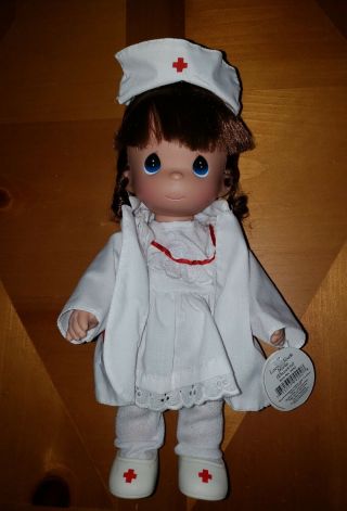 Precious Moments 12 " Doll Loving Touch Nurse Brunette