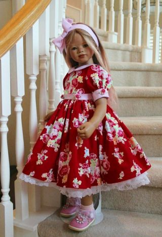 Ooak " November Rose " Dress Set For Himstedt Doll 33 " - 35 " Glorias Garden