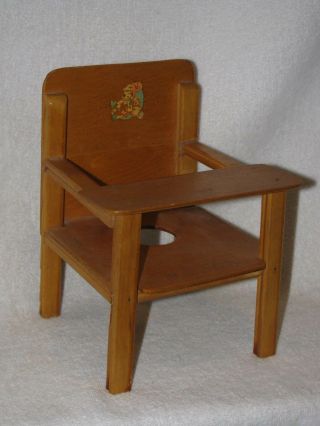 Vintage Wooden Potty Chair Doll Furniture For The Terry Lee,  Linda Baby Doll